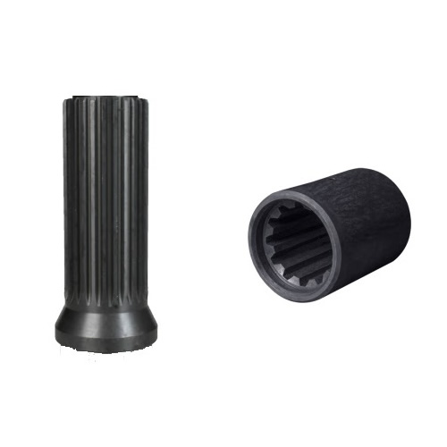 Eje y manguitos estriados