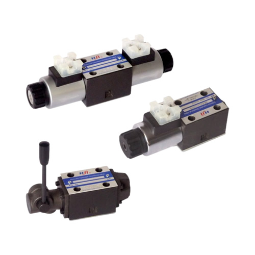 Electroválvulas, de diferentes corrientes y voltajes; según normas ISO y CETOP; de diferentes tamaños y pilotajes